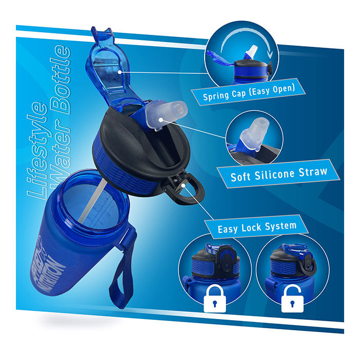 Applied Nutrition Lifestyle Sports Water Bottle Blue 1000Ml main image 1